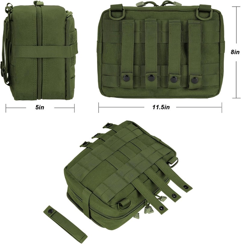 Jueachy Tactical Molle Pouch Large Admin Bag Utility Tool Pouches Molle Attachment EDC Pouches Expandable Molle Accessories Organizer Medical Pocket U.S.A Patch Included - Image 4